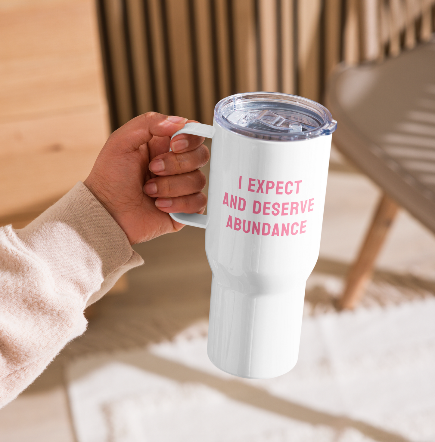 Abundance Travel mug with handle