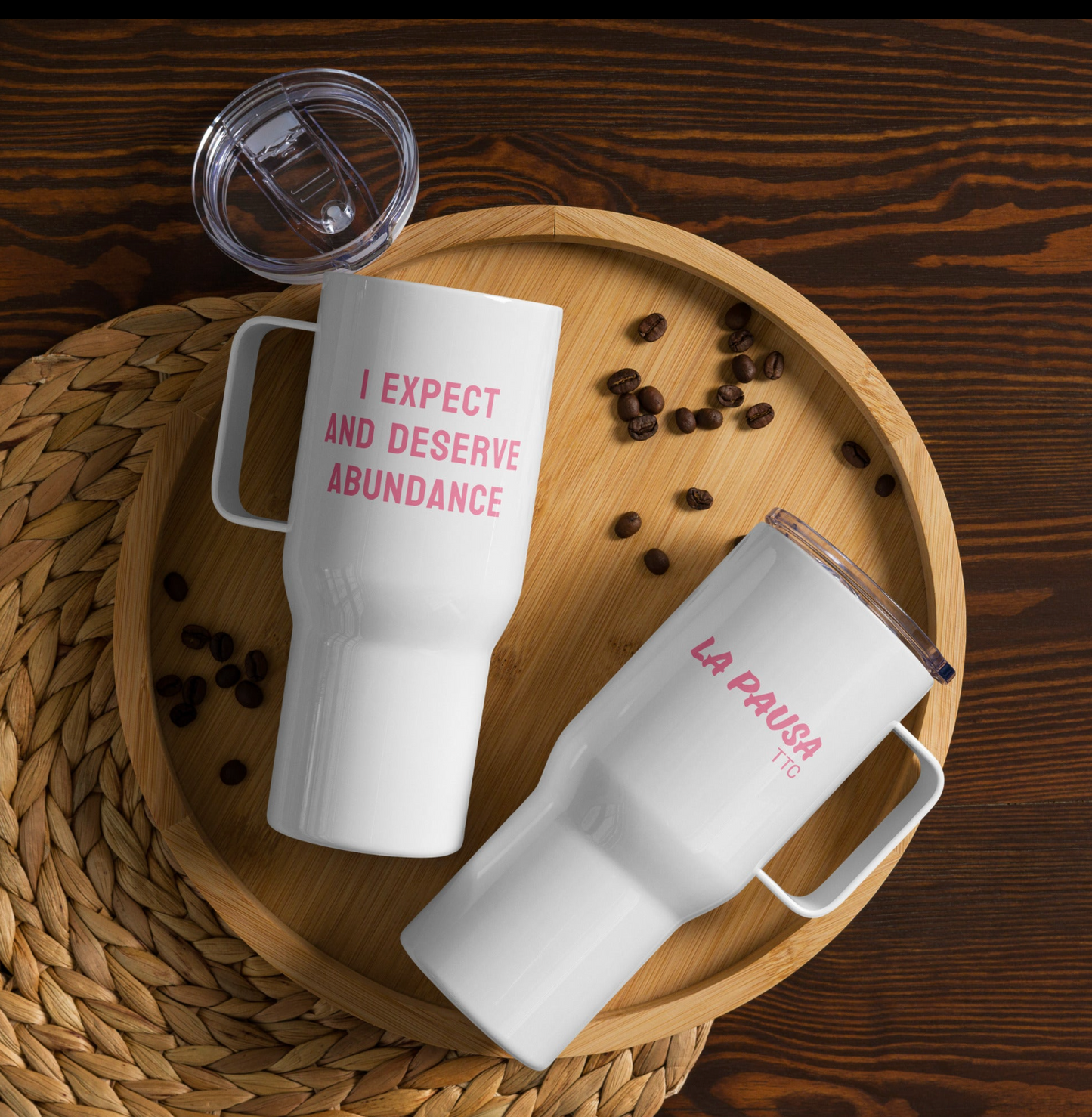 Abundance Travel mug with handle